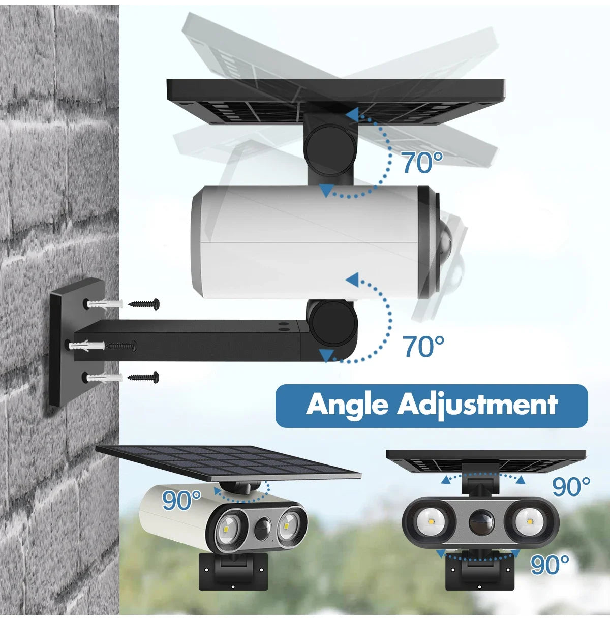 Wireless Dummy Security Camera Floodlights for Garden & Driveway