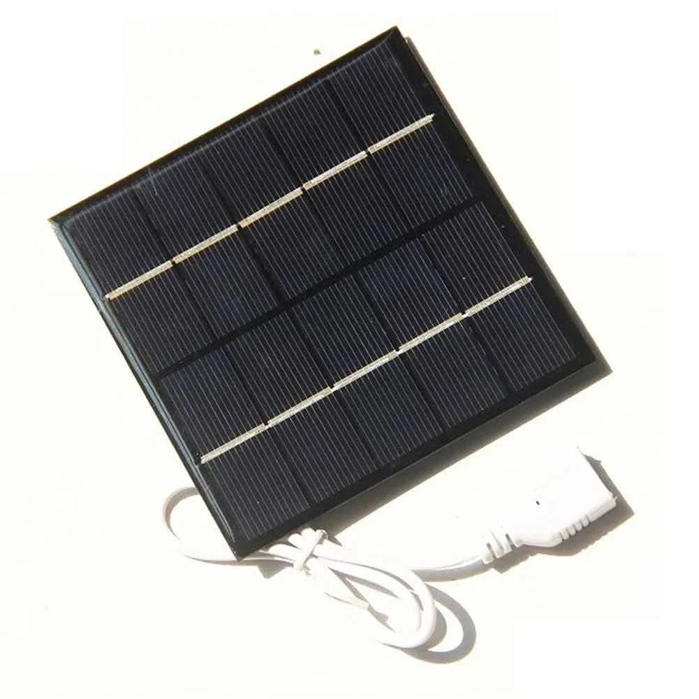 5W Solar Panel Charger for Outdoor Camping - 5V Solar Battery Charger for Phones & Power Banks