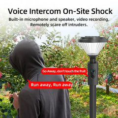 2MP 1080P Solar-Powered Floodlight Security Camera - Full-Color Wide-Angle CCTV for Home & Garden