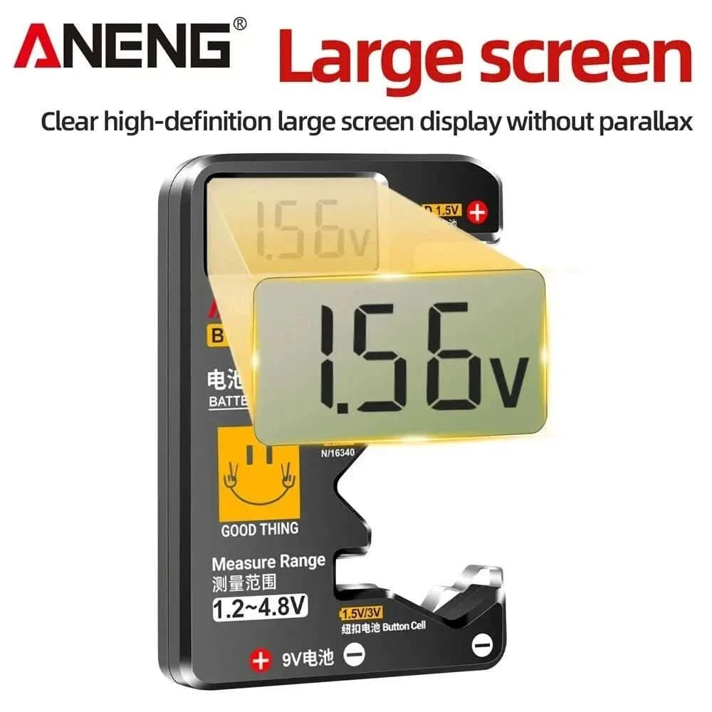 ANENG BT189 Universal Battery Tester - LCD Display for 9V, AA, AAA, C, D & More