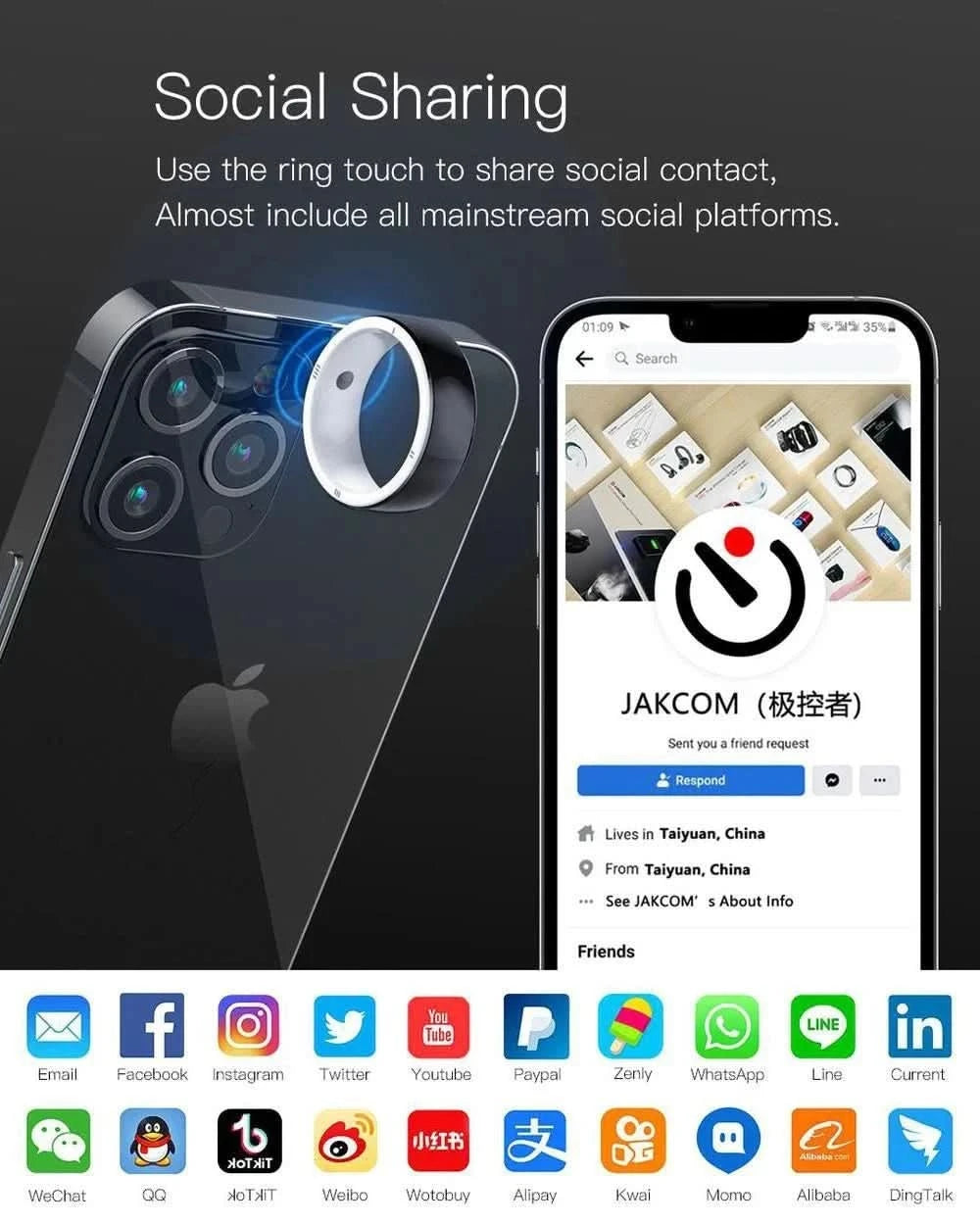 JAKCOM R5 Smart Ring - Magic Watch, Women's Mechanical Watches & Solar Photo Printer