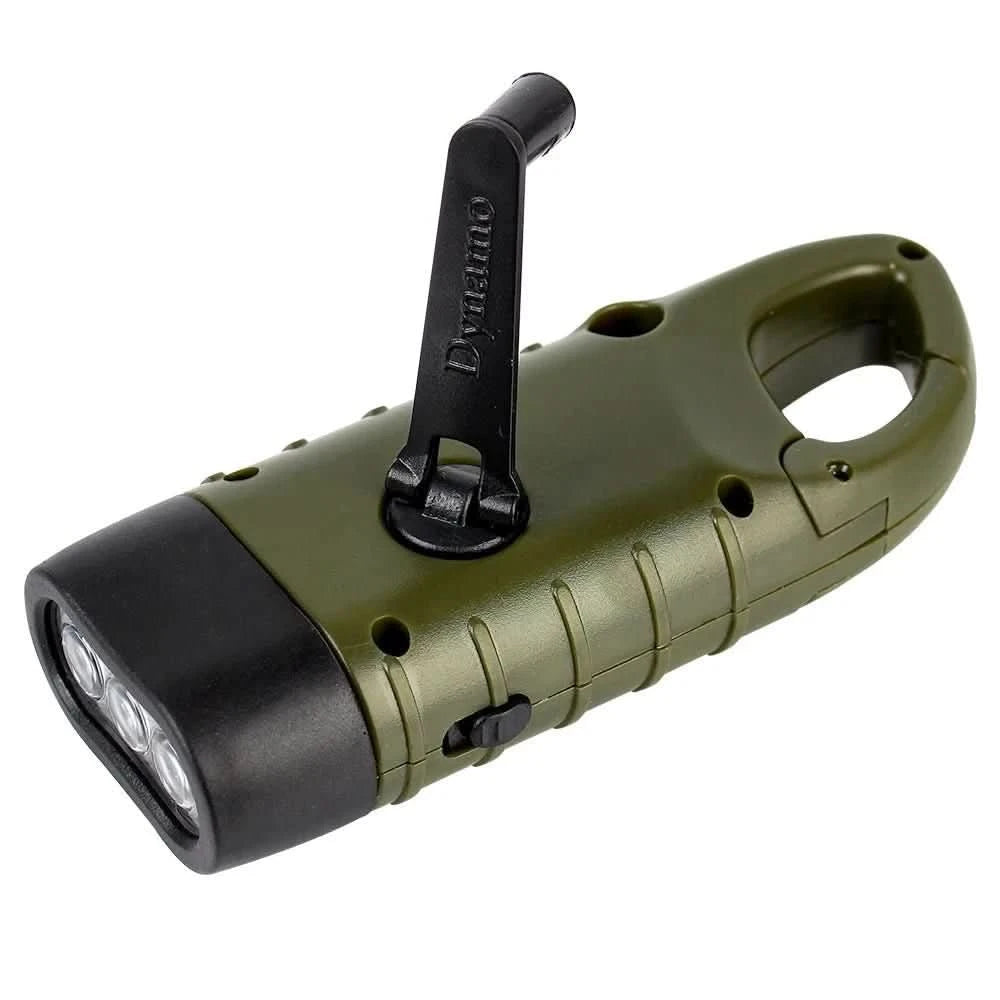 Tent Light LED Flashlight | Hand Crank Dynamo & Solar Torch for Camping