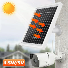 4.5W Solar Panel - Wall-Mounted Low-Power Charging for Doorbell Security Cameras