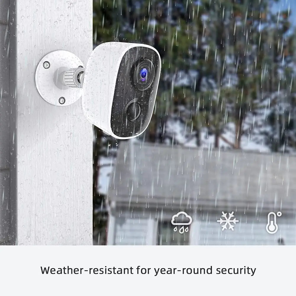 DIDSeth 4MP Rechargeable WiFi Outdoor Security Camera - Battery-Powered, IP66 Weatherproof Floodlight