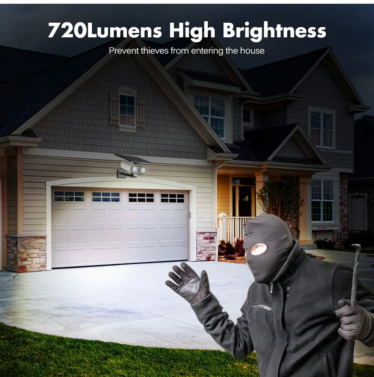 Wireless Dummy Security Camera Floodlights for Garden & Driveway