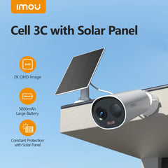 IMOU Cell 3C Solar Security Camera – Wi-Fi, Battery-Powered, Human Detection