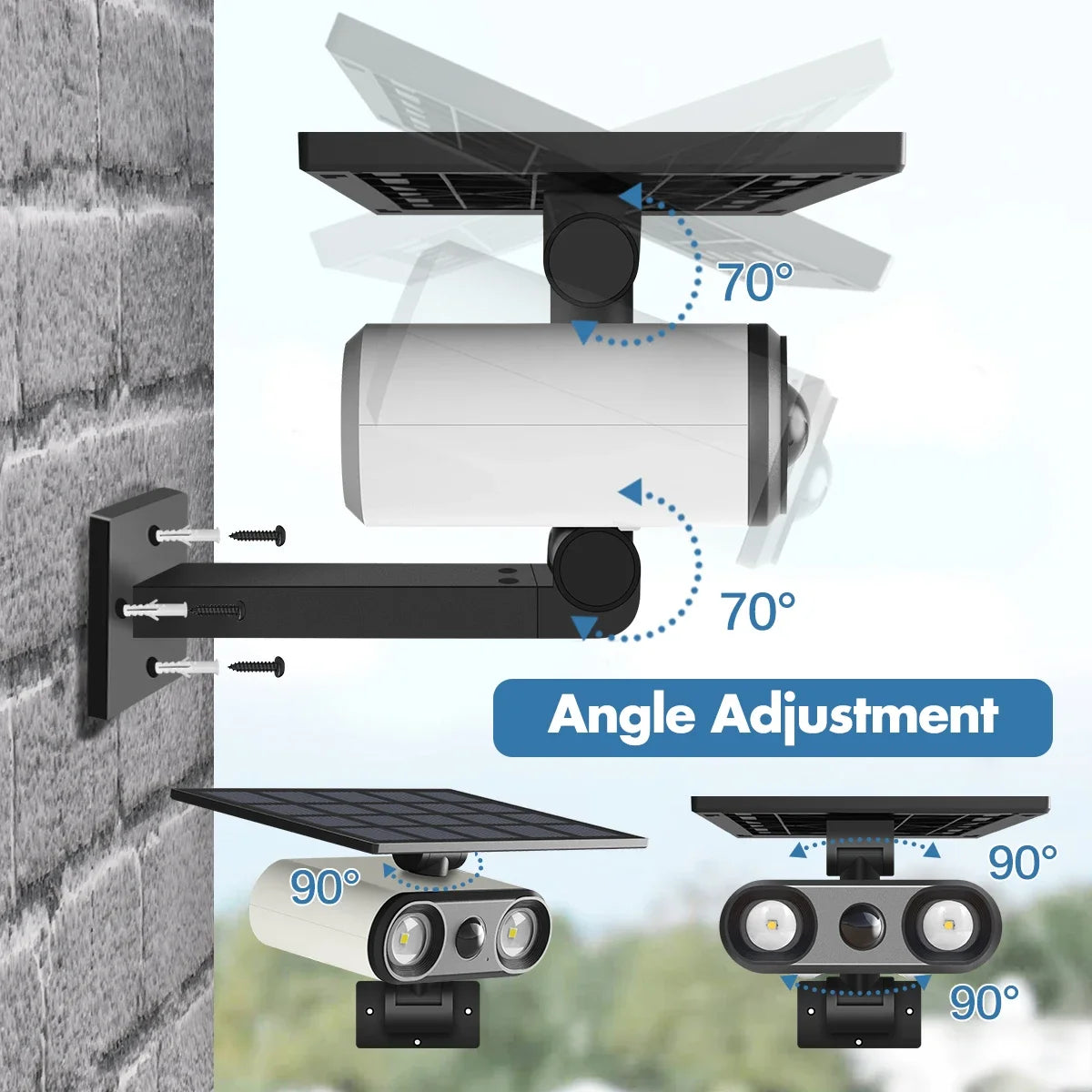 Wireless Dummy Security Camera Floodlights for Garden & Driveway