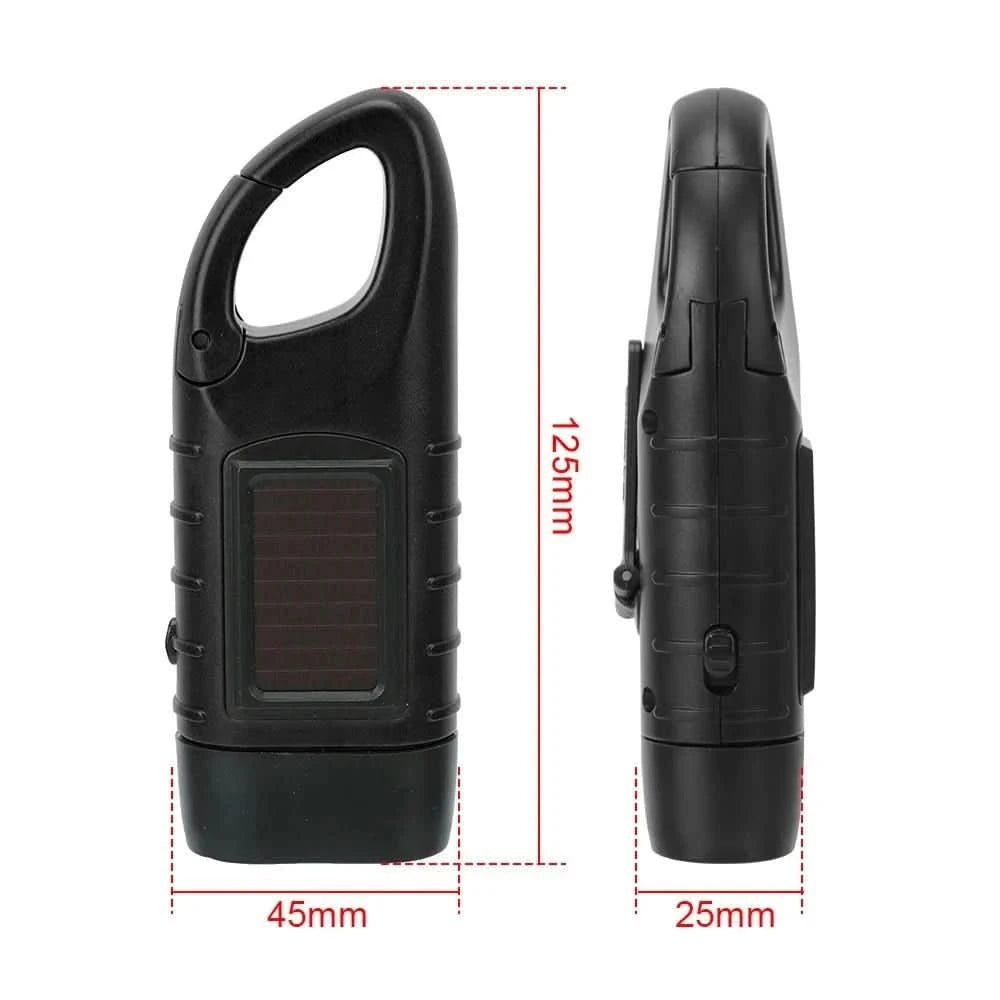 Tent Light LED Flashlight | Hand Crank Dynamo & Solar Torch for Camping