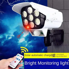 Outdoor Solar Motion Sensor Security Light - 77 LED Dummy Camera Floodlight, IP65 Waterproof