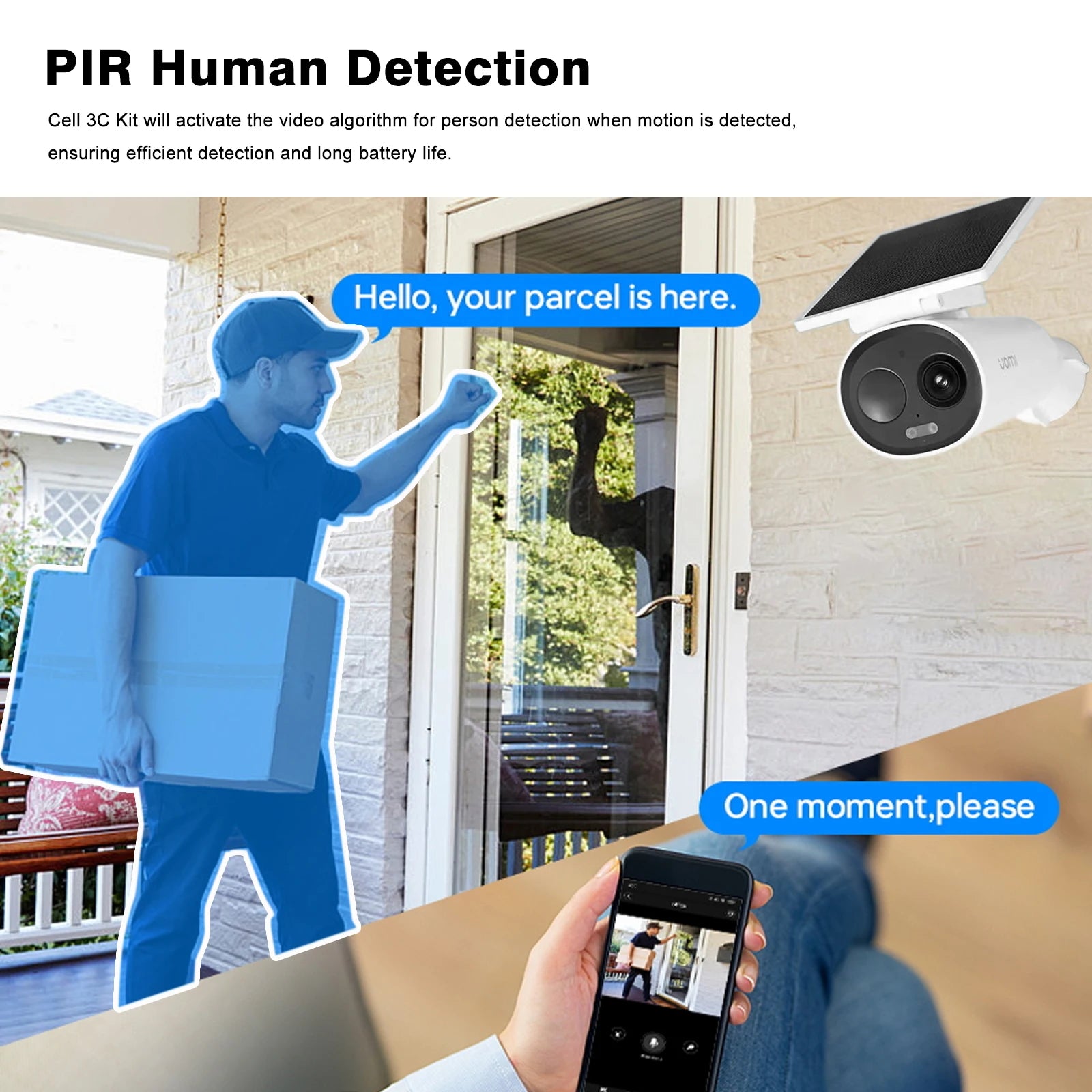 IMOU Cell 3C Solar Security Camera – Wi-Fi, Battery-Powered, Human Detection