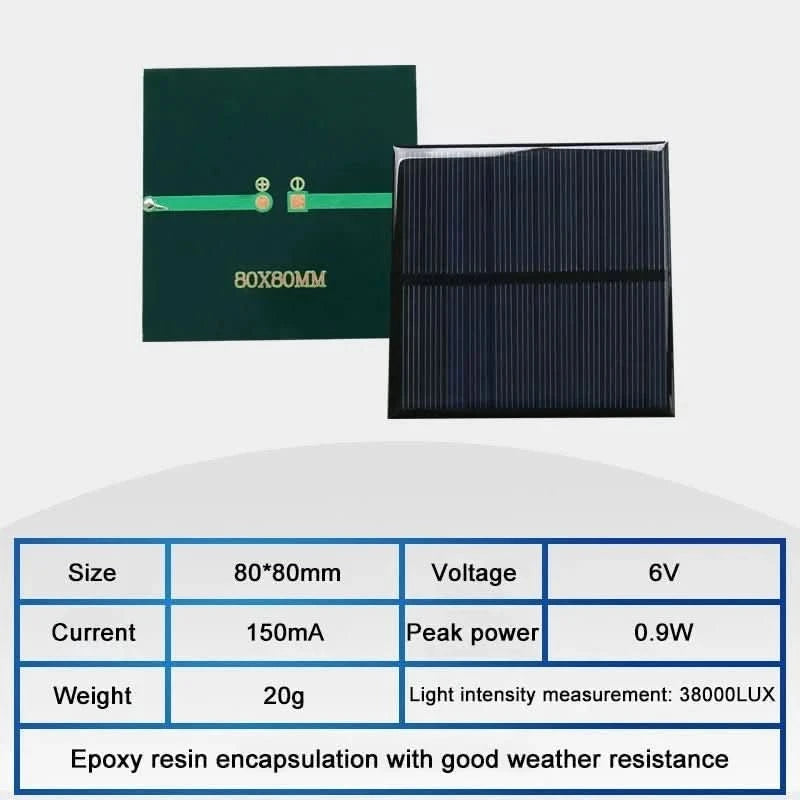 Wholesale 6V Mini Solar Panel for DIY Projects - 70mA to 550mA | Solar Battery Charger Module