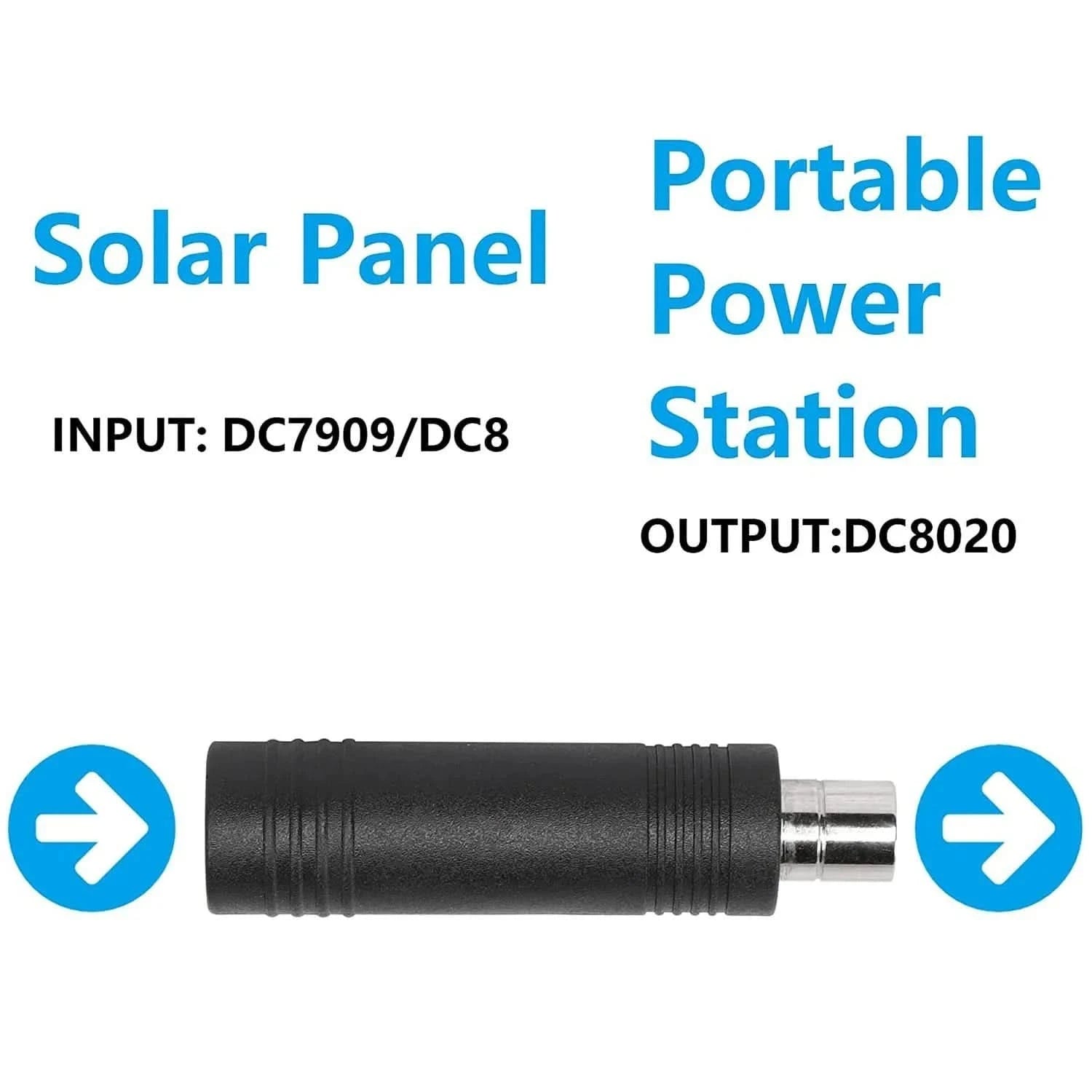 DC 7909 to DC 8020 Adapter Connector for Solar Panels – Compatible with Jackery Explorer 1500 | RV Portable Power Station