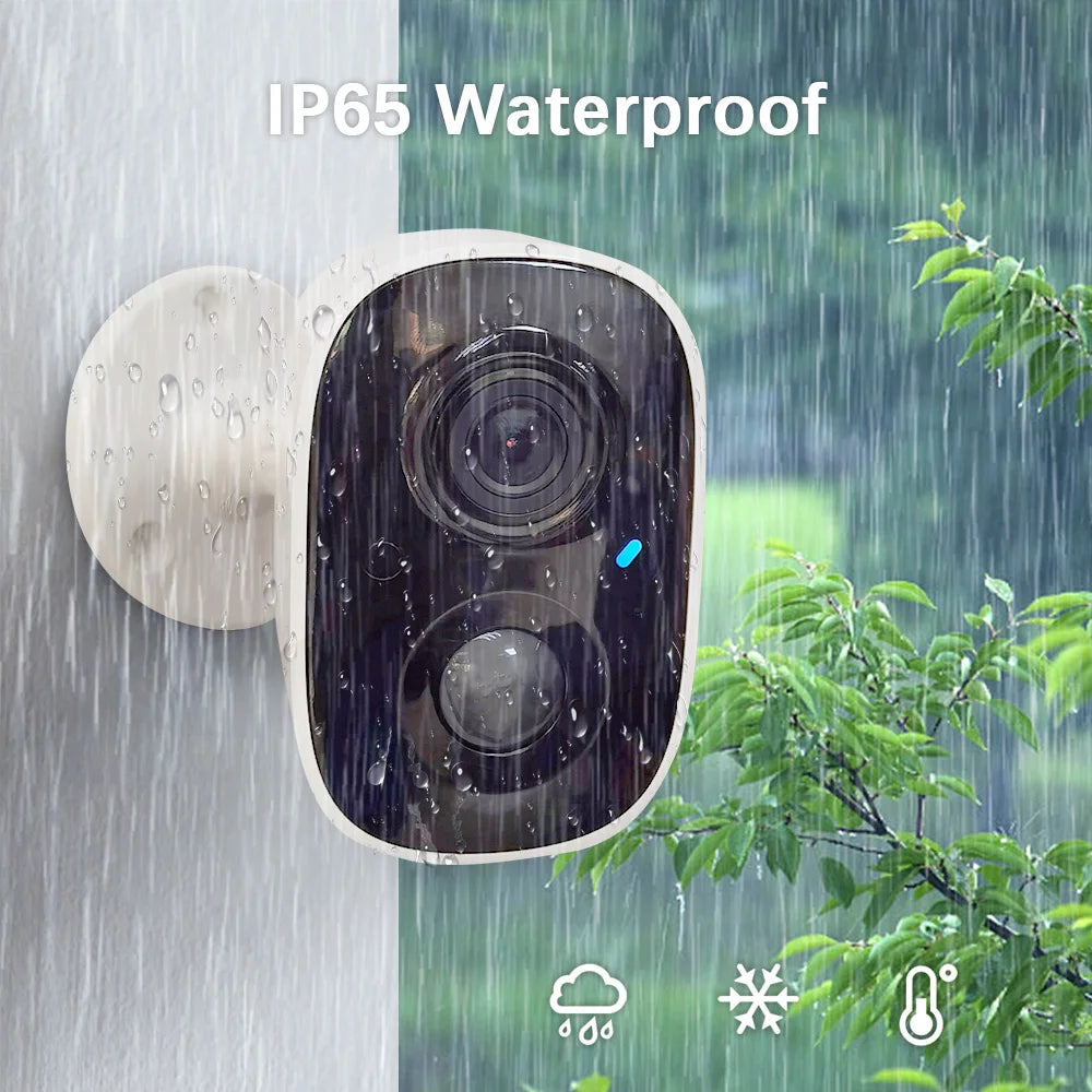 DIDSeth 4MP Rechargeable WiFi Outdoor Security Camera - Battery-Powered, IP66 Weatherproof Floodlight