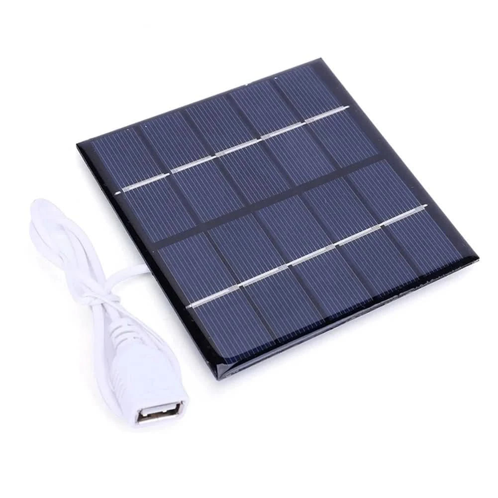 5W Solar Panel Charger for Outdoor Camping - 5V Solar Battery Charger for Phones & Power Banks