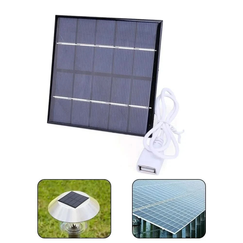 5W Solar Panel Charger for Outdoor Camping - 5V Solar Battery Charger for Phones & Power Banks