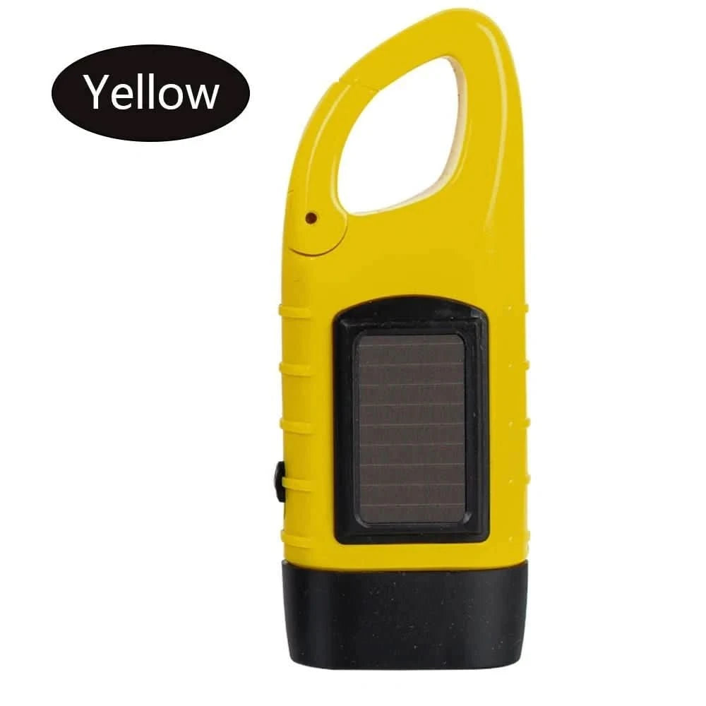 Tent Light LED Flashlight | Hand Crank Dynamo & Solar Torch for Camping