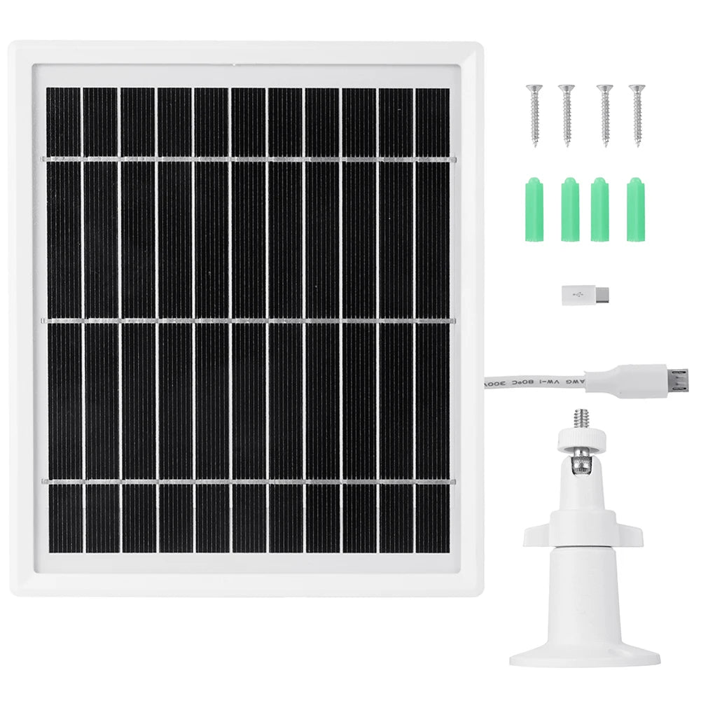 4.5W Solar Panel - Wall-Mounted Low-Power Charging for Doorbell Security Cameras