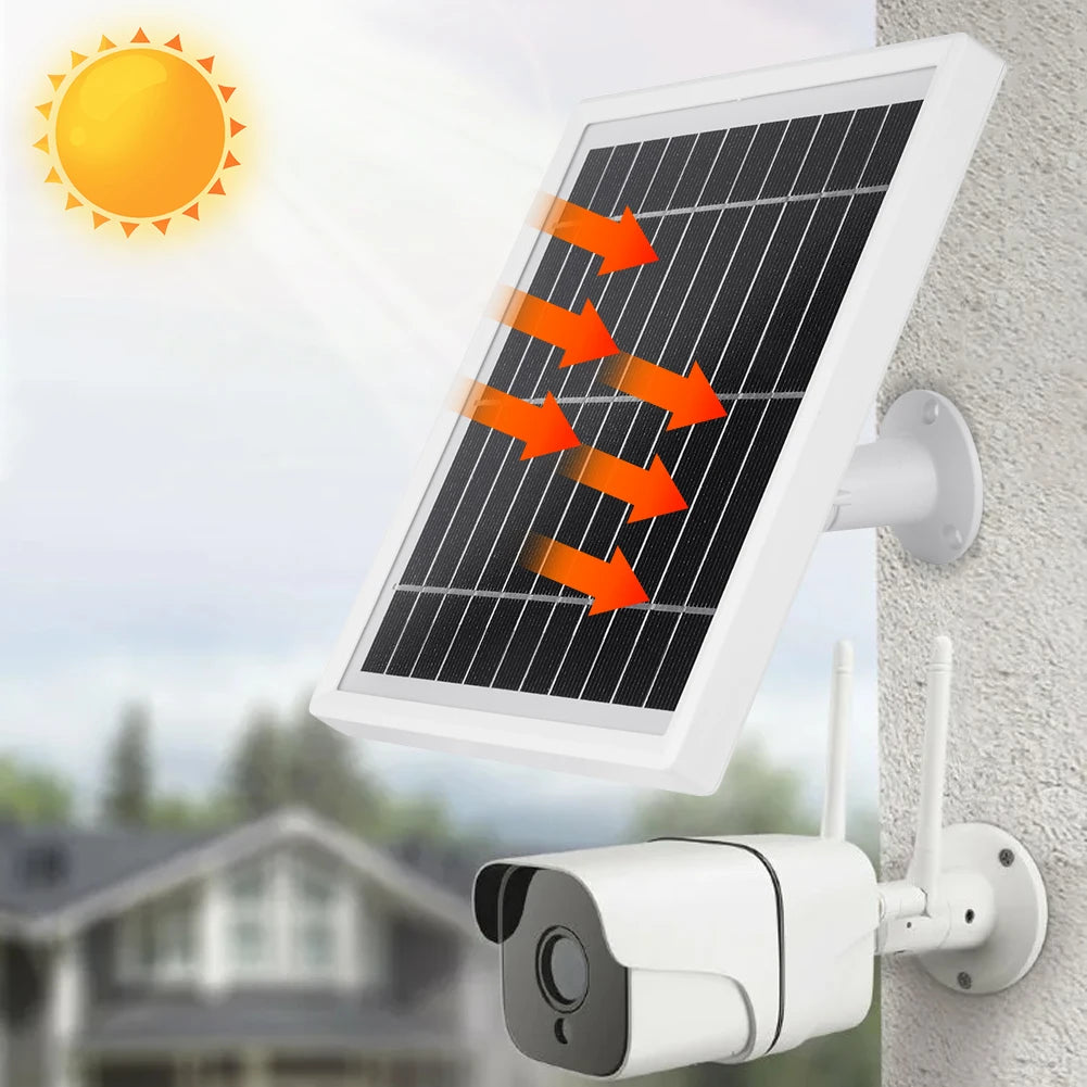 4.5W Solar Panel - Wall-Mounted Low-Power Charging for Doorbell Security Cameras