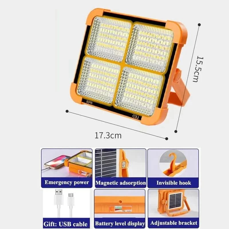 Solar Portable Lantern & Power Bank | Rechargeable LED Camping Light