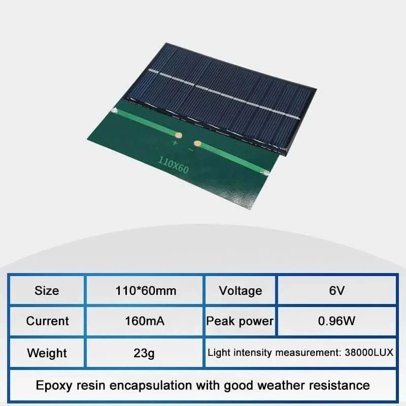 Wholesale 6V Mini Solar Panel for DIY Projects - 70mA to 550mA | Solar Battery Charger Module