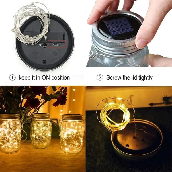 Twinkle Solar Jar Lights